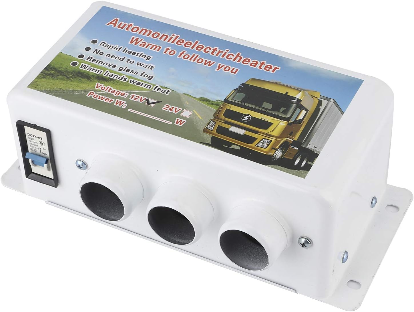 Car Heater,1000W 12V Car Heater Winter Rapid Heating Warmer Portable Windsn Defroster 3 Air Outlet