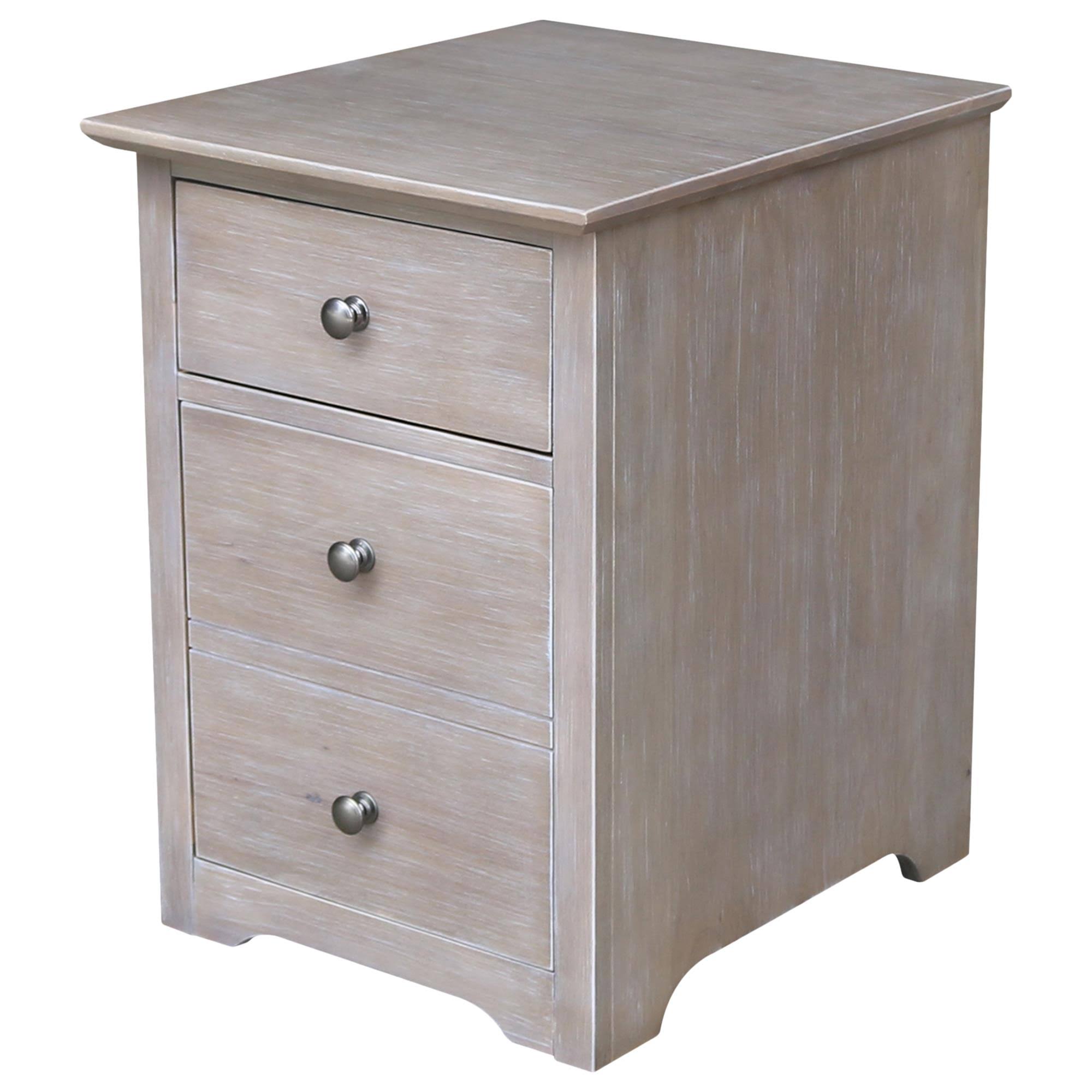 International Concepts Two Drawer File Cabinet, Washed Gray Taupe