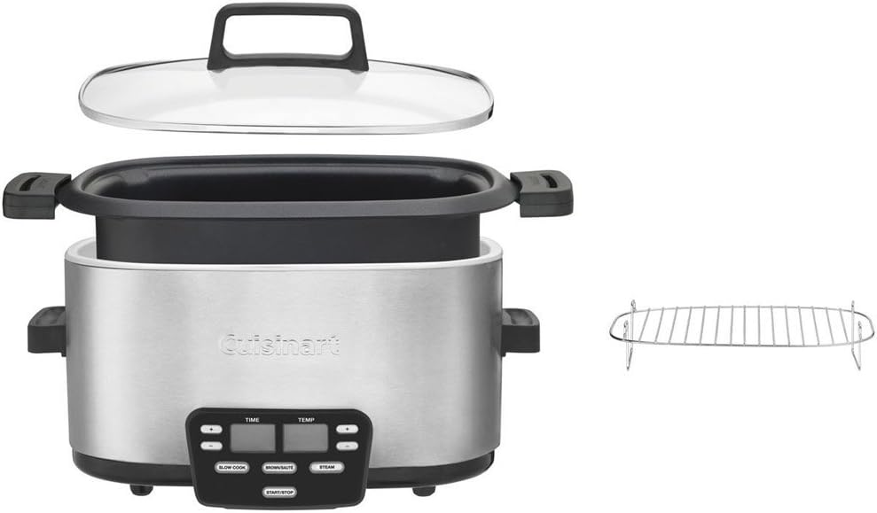 Cuisinart 3-In-1 Cook Central Multi-Cooker, Slow Cooker, Steamer - Renewed