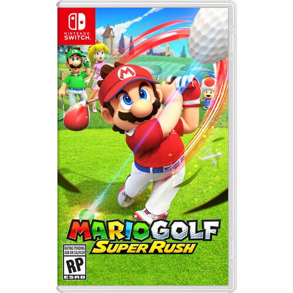 Nintendo Switch Lite Coral Gaming Console Bundle with Mario Golf: Super Rush