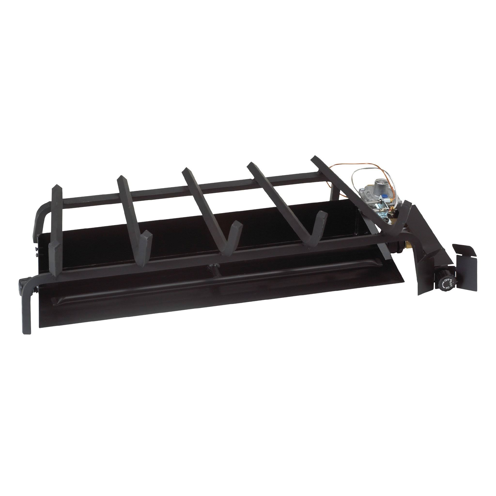 Real Fyre Vented G45 Fireplace Burner - 36x22 Propane Standing Pilot with Manual Safety Valve