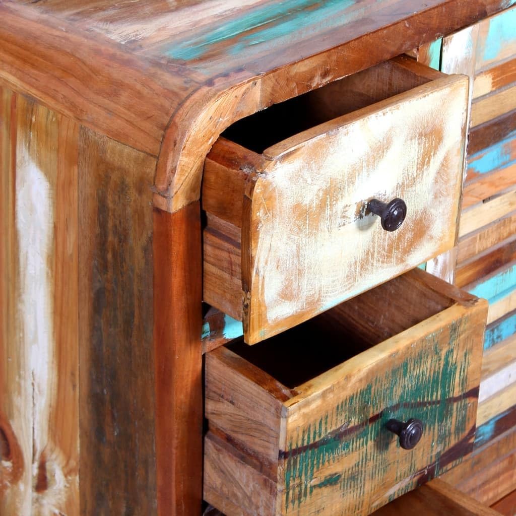 XAVIER Kitchen Cabinet、Sideboard、Living Room Cabinet、Console Cabinet Sideboard Solid Reclaimed Wood Suitable for Kitchen, Dining Room, Home, Office