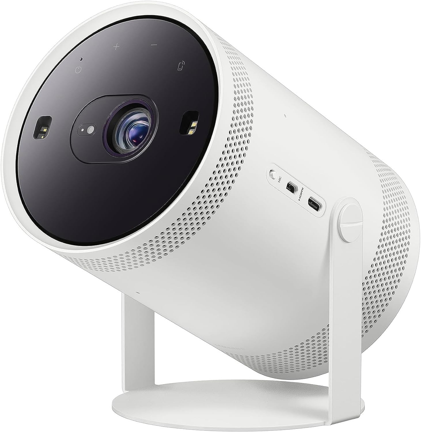 Samsung SP-LFF3CLAXXZA The Freestyle Projector 2nd Gen with Gaming Hub Bundle with Backpack for Mirrorless and DSLR Cameras + 6 Feet Micro-HDMI to HDMI A/V Cable + 2 Year CPS Enhanced Protection Pack