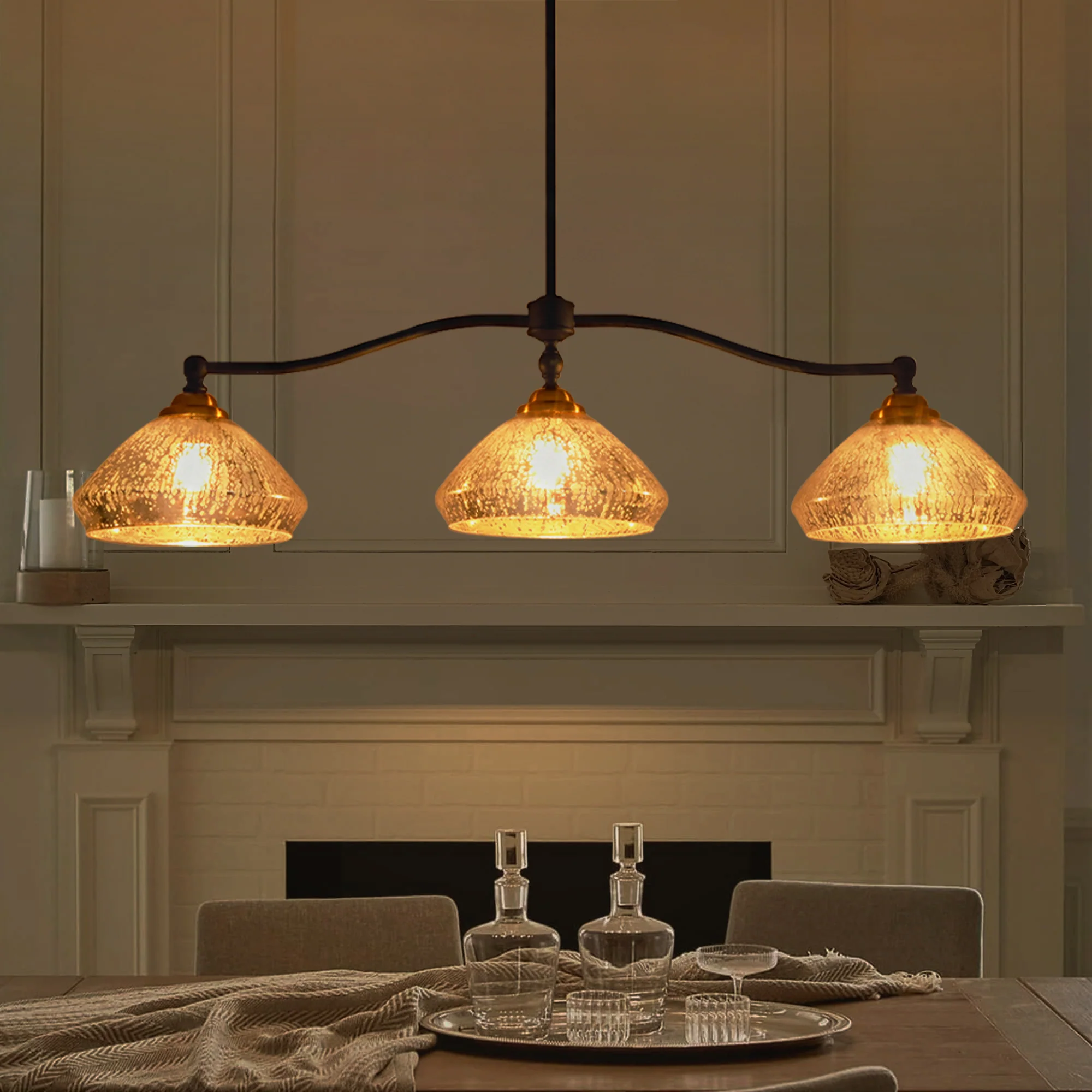 Zanthor 3-Light Dimmable Farmhouse Cone Chandelier (39)