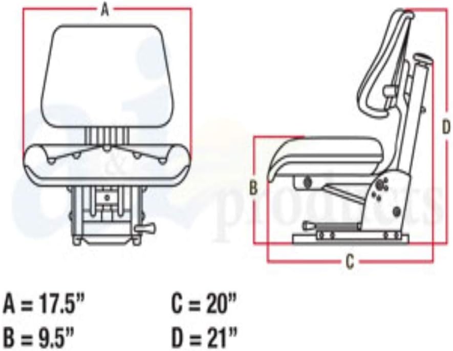 Yellow Tractor Suspension Seat Fits John Deere 5200 5210 5300 5310 5510