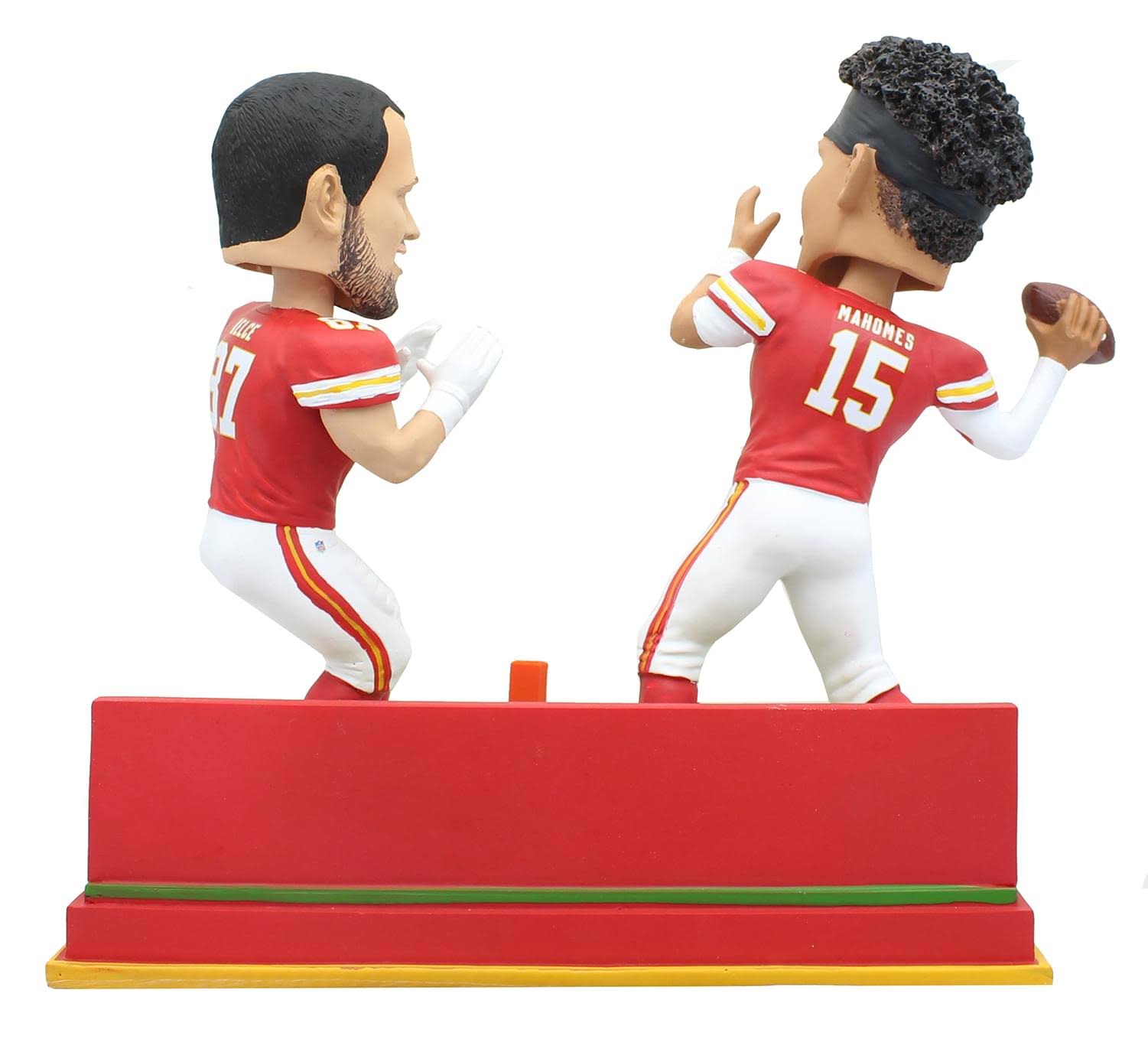 Kansas City Chiefs Patrick Mahomes u0026 Travis Kelce Dual NFL Resin Bobblehead Set
