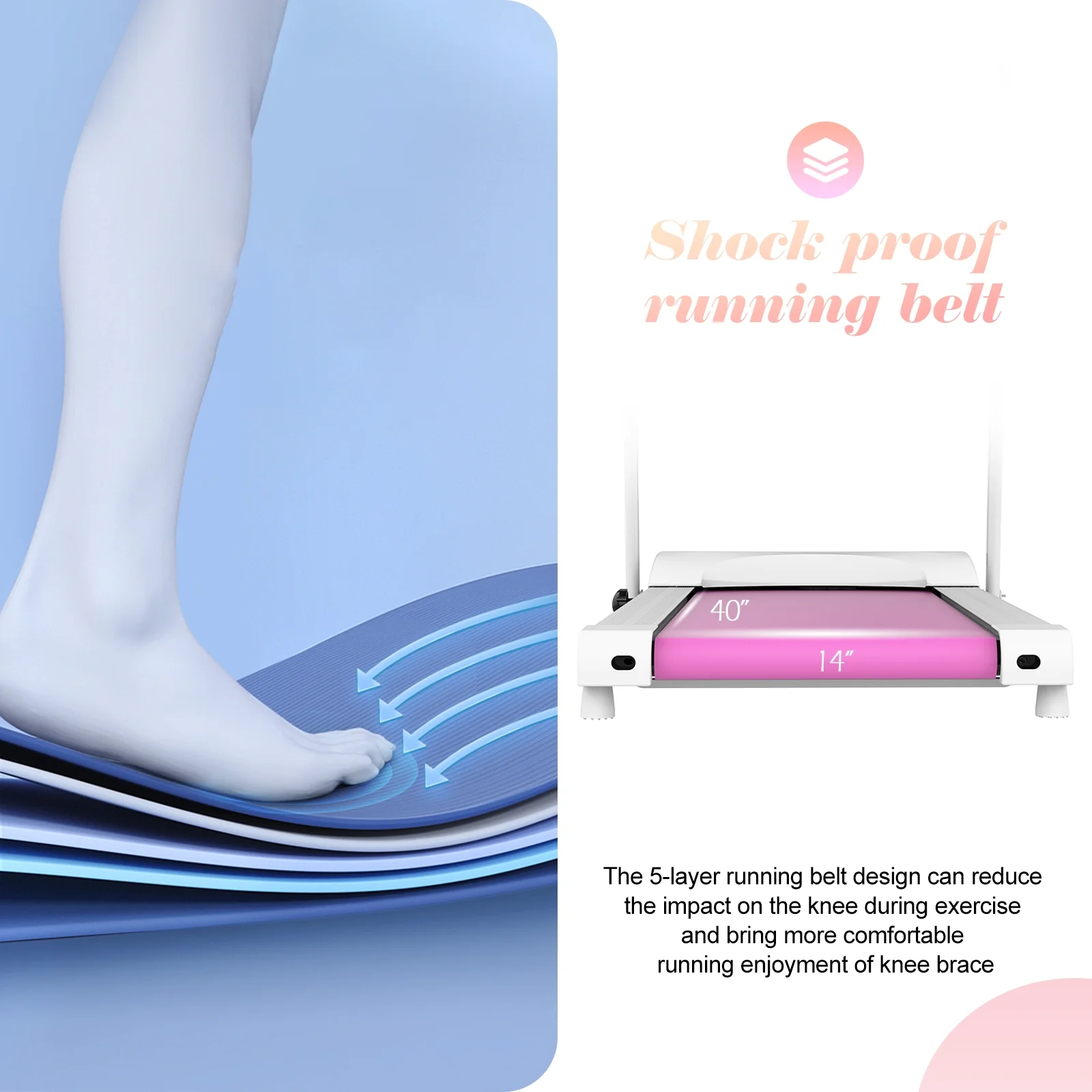FYC Foldable Treadmills for Home, Electric Running Exercise Machine Compact Treadmill for Home Gym Fitness Workout Jogging Walking for Home Office Apartment, White
