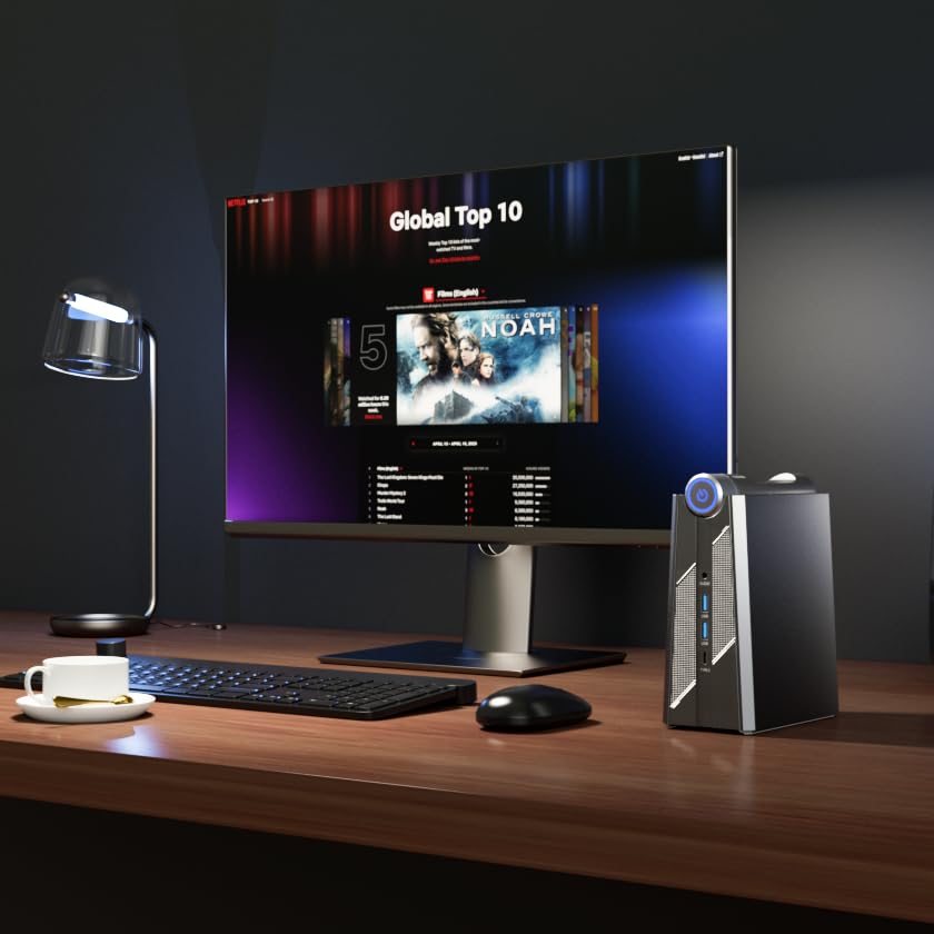 ACEMAGICIAN [Gaming PC] Mini PC Gaming, AMD Ryzen 7 5700U (up to 4.3Ghz) 32GB DDR4 512GB M.2 SSD Zen 3 Ryzen Mini PC RGB Lights AMR5 Mini Computer WiFi6 4K HDMI DP Type-C Small PC, Auto Power On