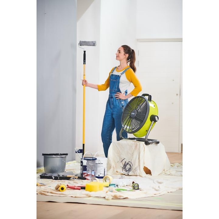 RYOBI R18F5-0 ONE+ Cordless Floor Fan (Bare Tool), 18 V, Green