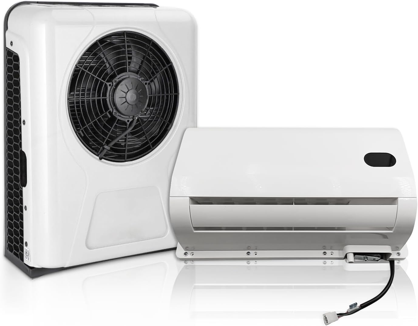 12V Truck Air Conditioner 10000BTU Split Electric AC Unit 12 volt Fit for RVs Motorhome Bus Trailers Tractors Camper Van Parking Air Conditioning Fast Cooling Low Noise