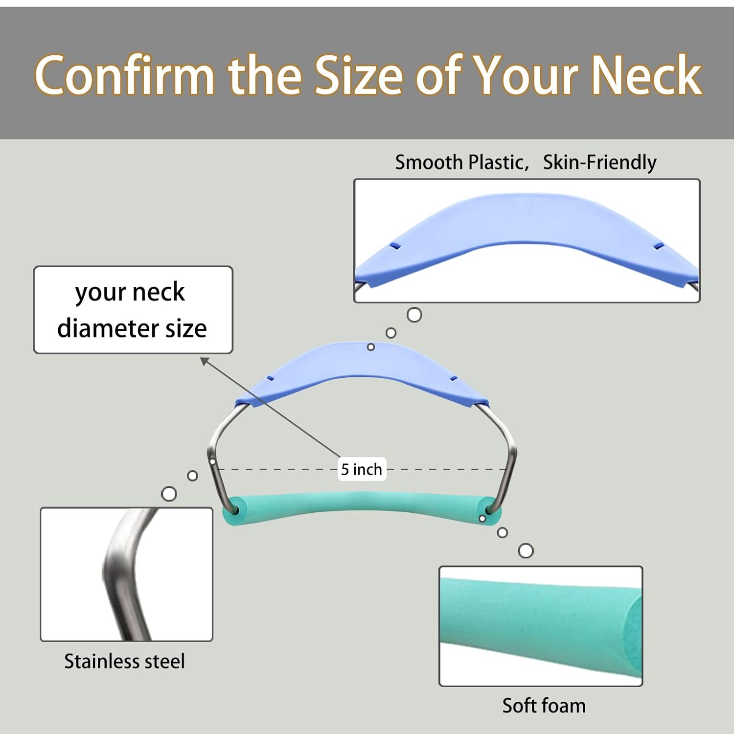 Cervical Collar,Neck Brace for Neck Pain and Support,Cervical Spine Alignment,Relieves Pressure in Spine,Improving Forward Head Posture(Blue)