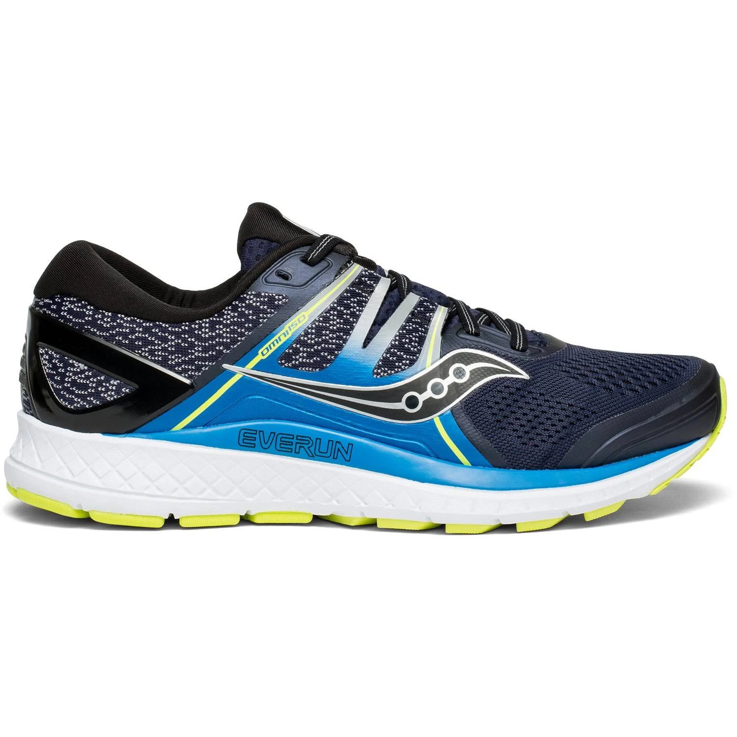 Saucony Men&s Omni ISO (Wide) Navy-Blue-Citron / 9.5