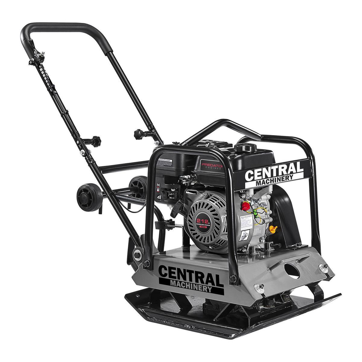 CENTRAL MACHINERY 7 HP Plate Compactor with Wheel Kit