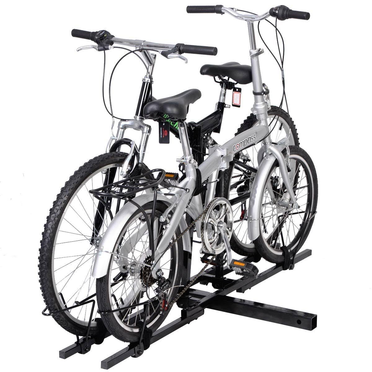Costway Upright Heavy Duty 2 Bike Bicycle Hitch Mount Carrier Platform Rack Truck SUV