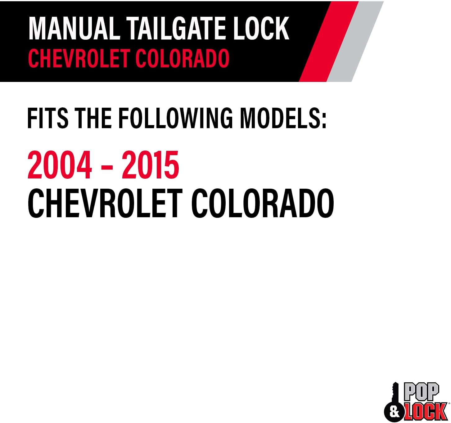 POP & LOCK PL1700C Tailgate Lock for Chevy Colorado and GMC Canyon - Chrome