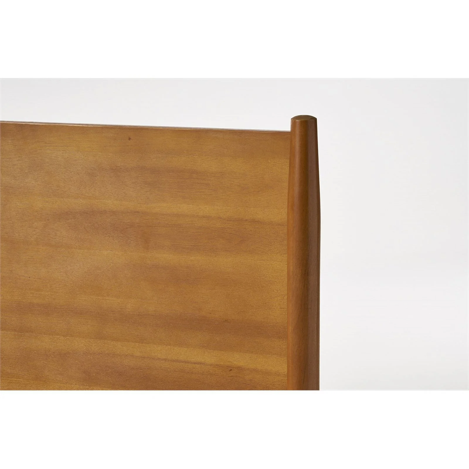 Pemberly Row Mid-Century Full Acacia Wood Bed in Brown Finish