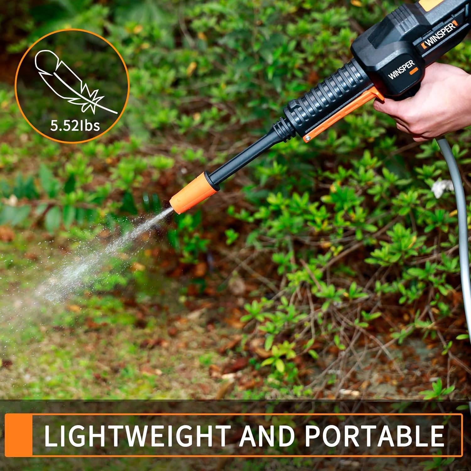 Cordless Pressure Washer - Portable and Lightweight Multitool Cleaner Set - 15AH High-Capacity & Long Battery Life | MAX 1160 PSI 20V Power Cordless Machine for Car, House & Garden