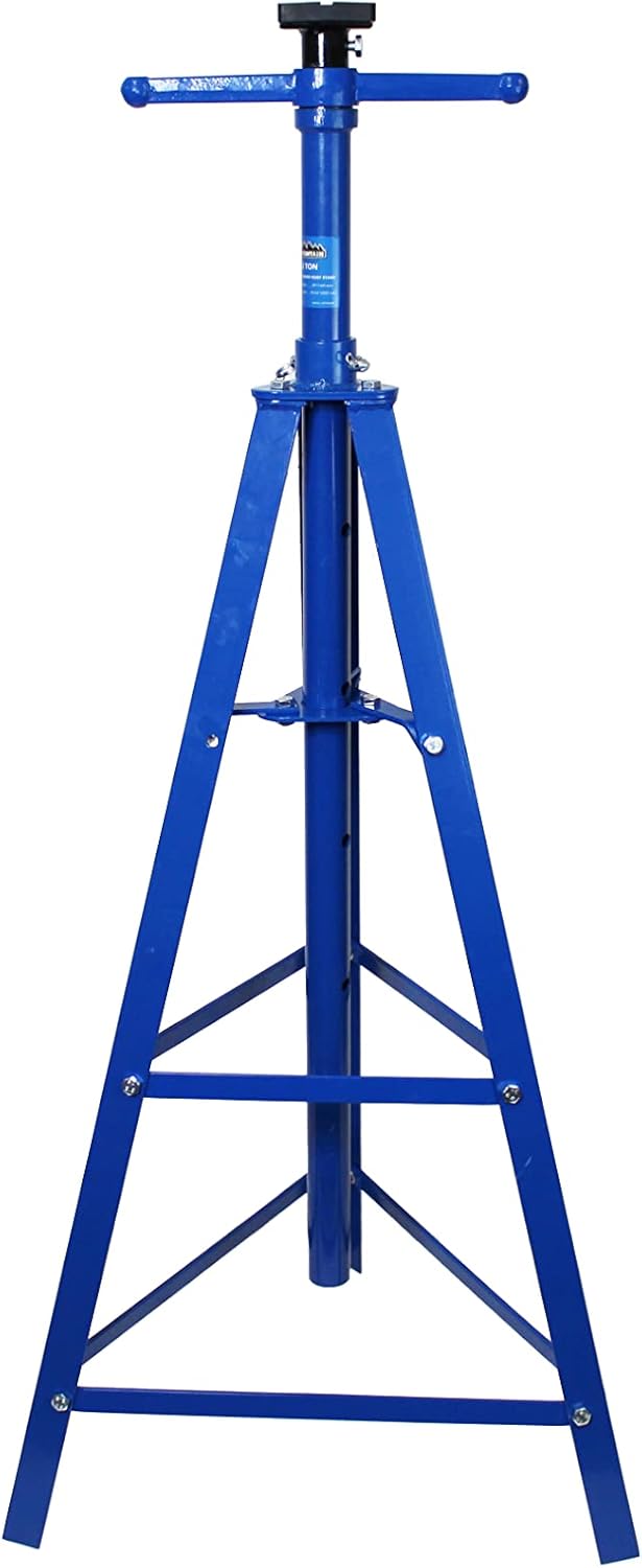 K Tool International Mountain 3/4 Ton Capacity Utility Underhoist Stand and Vehicle Component Support Stand; Sturdy Large Base, Heavy Duty Steel, 1,500 Lb. Lift Capacity; MTN50753A