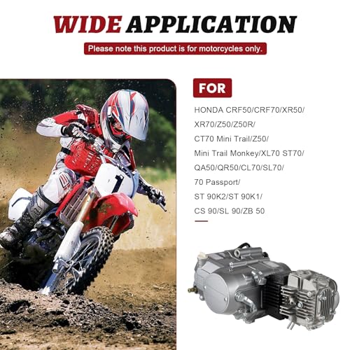 140CC Single Cylinder Engine Motor, 4-Stroke Engine Motor Set, Racing Engine Motor Complete Engine, Motorcycle Go Kart Engine, Horizontal Engine for HONDA CRF50/CRF70/XR50/XR70/Z50/CT70