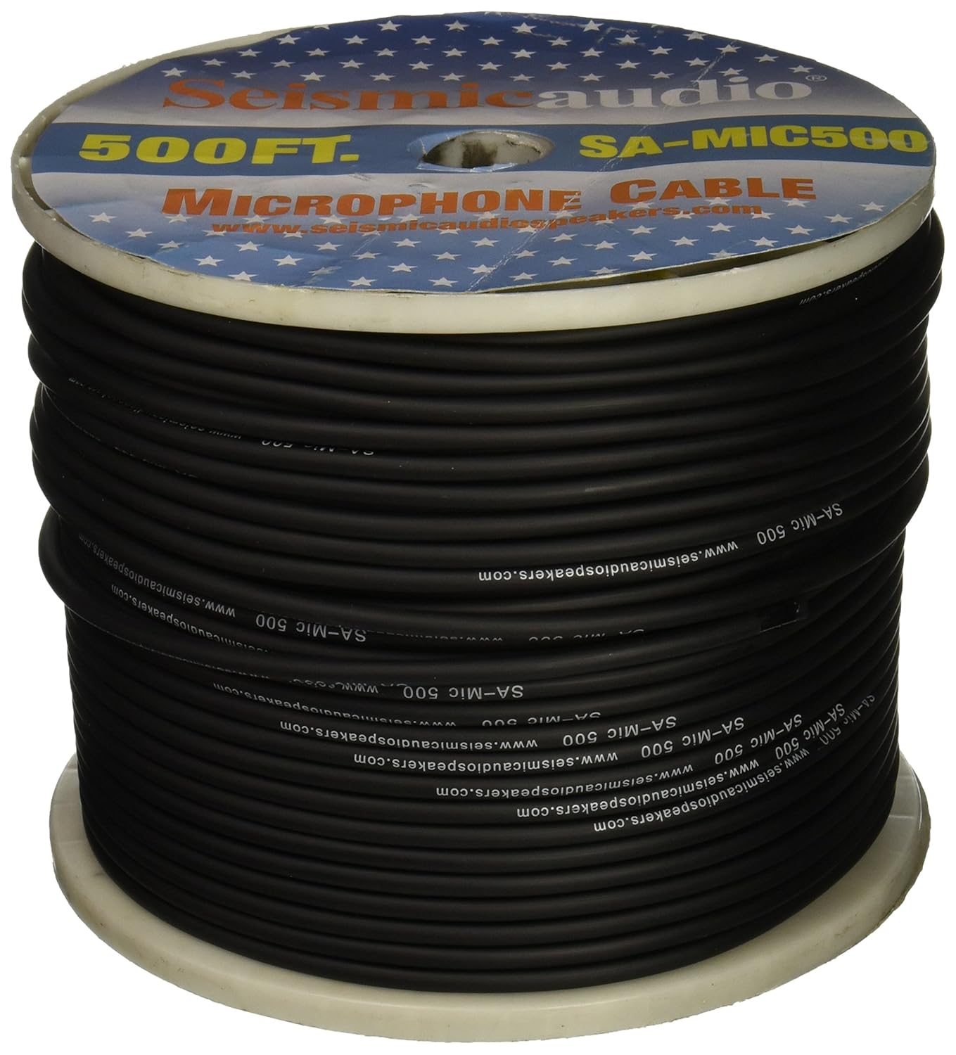 Seismic Audio Speakers Microphone Cable, Build Your Own Mic Cable, Spool of 500 Feet Cable