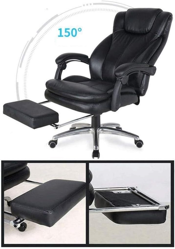 Office Chair - High Back Office Chair with Footrest and Thick Padding Reclining Computer Chair Warm as ever to pursue happiness