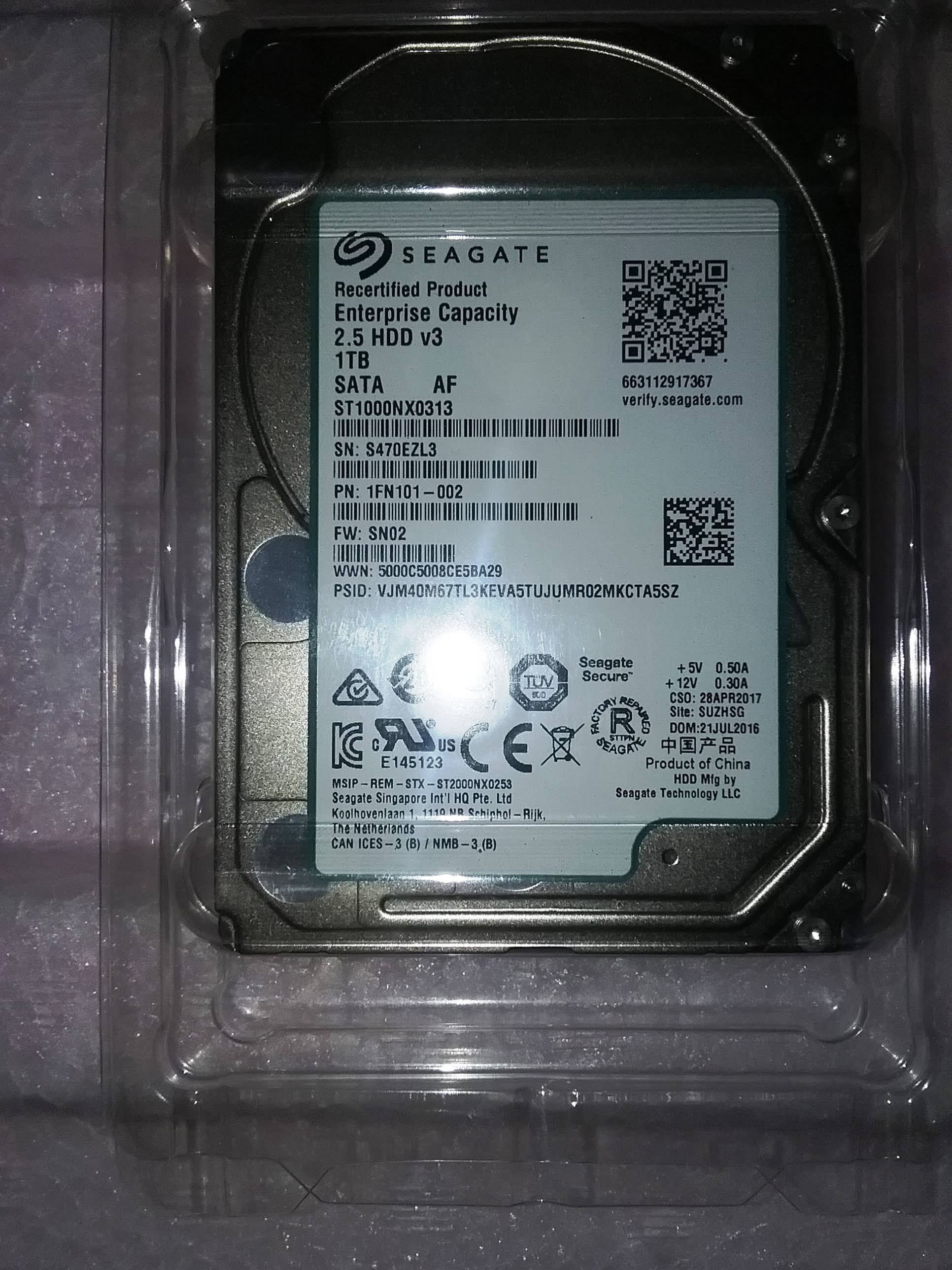 Seagate ST1000NX0313 1 TB 2.5x22 Internal Hard Drive - SATA