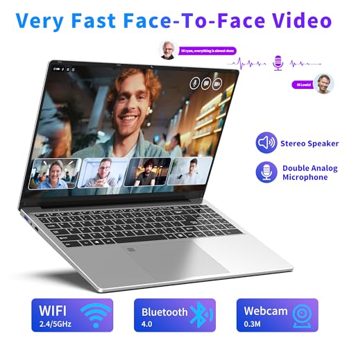 16 Inch Laptop Computer, Gaming Laptop, 16GB RAM 512GB SSD, N95 Processor, FHD 1920 * 1200, 180 Angle Open, Backlit Keyboard, Windows 11 Pro, Fingerprint Unlock, BT 4.2, WiFi 5