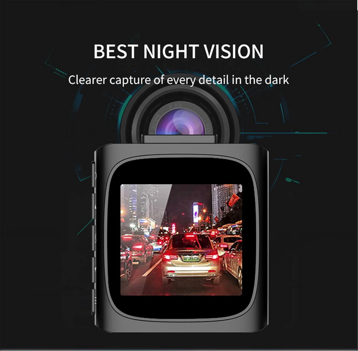 Dash Cam 1080P Dash Camera for Cars with 170° Wide Angle Car Camera with Night Vision WDR G-Sensor Parking Monitor Loop Recording