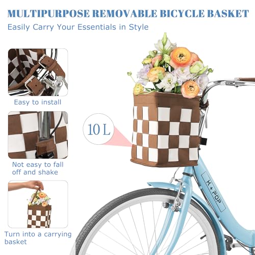 LayBurst Foldable Beach Cruiser Bike,Stylish 26-Inch Women's Bike with Front Basket,7-Speed,Classic Paint,Streamlined Design,Ladies' Bike for Commuting,Fitness,and Vacation