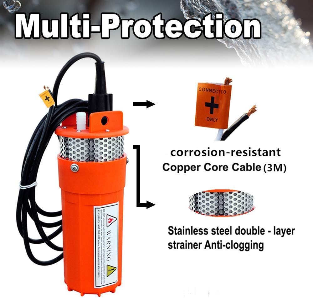 ECO-WORTHY Solar Well Pump Kit - 100W Solar Panel with 12V Deep Well Water Pump for Off-grid Living or Irrigation, Farm & Ranch-DELIVERY IN 2 PARCELS One