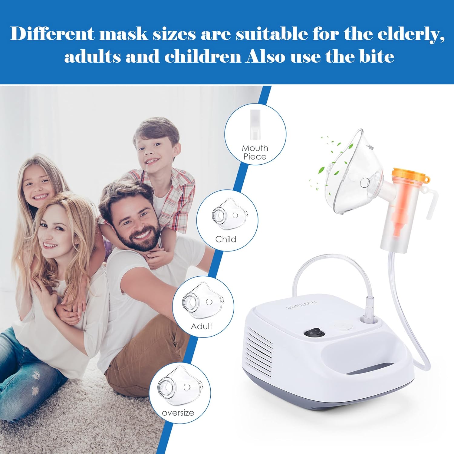 Nebulizer Machine for Kid and Adult, Nebulizer Machine with 1 Set Accessory, Jet Nebulizers Personal Steam Inhaler Cool Mist Compressor System for Kids Adults 072004