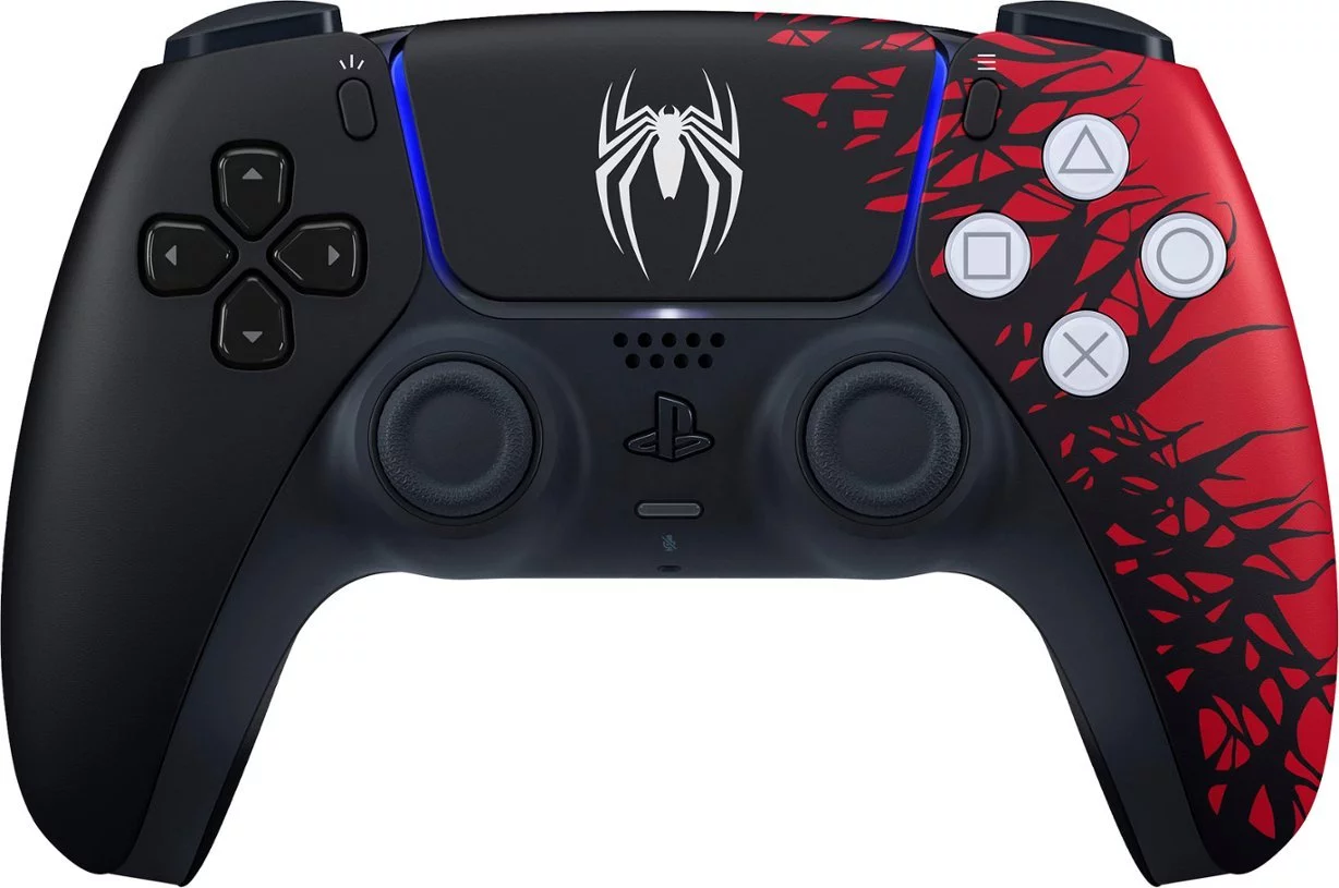 PlayStation 5 Disc Spider-Man 2 Limited Edition Bundle: SpiderMan 2 Console, Controller and Game, with Mytrix Controller Charger - Black/Red, PS5 825GB Gaming Console