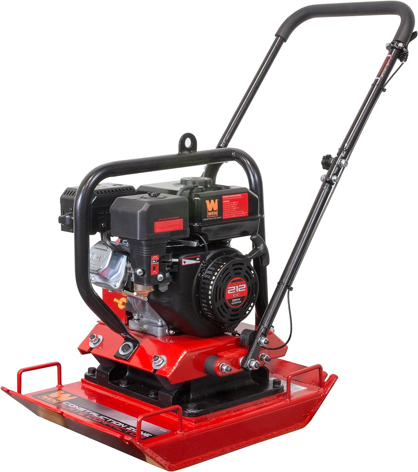 WEN 56035T 7 HP 4500-Pound Compaction Force Plate Compactor, CARB Compliant, Black