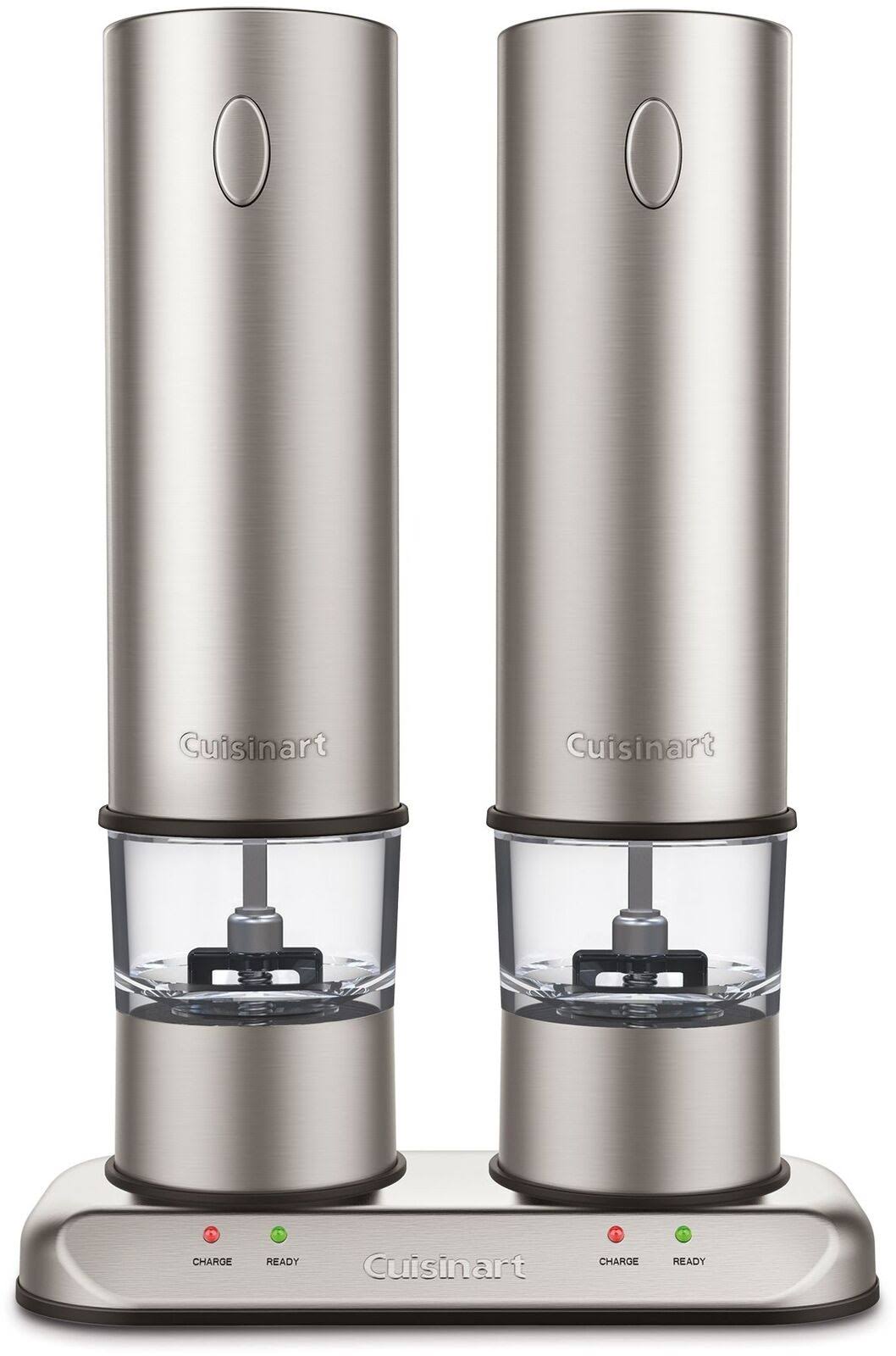 Cuisinart Electric Salt u0026 Pepper Mill Set Rechargeable Brushed Stainless Steel