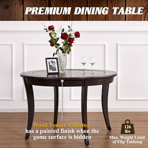 Barrington Poker Multiple Styles Folding Poker Table & Poker Table Top/Dining Table Collection, Durable Padded Rail Tables with Felt Playing Surface, Perfect for Texas Holdem Games