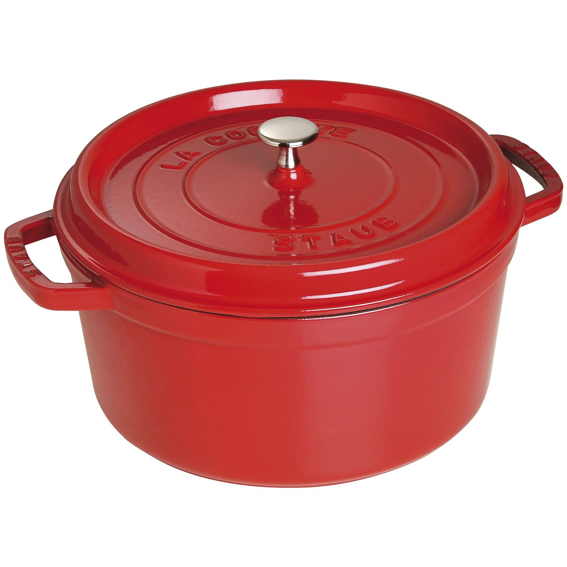 Staub Cast Iron 7 Quart Round Cocotte White