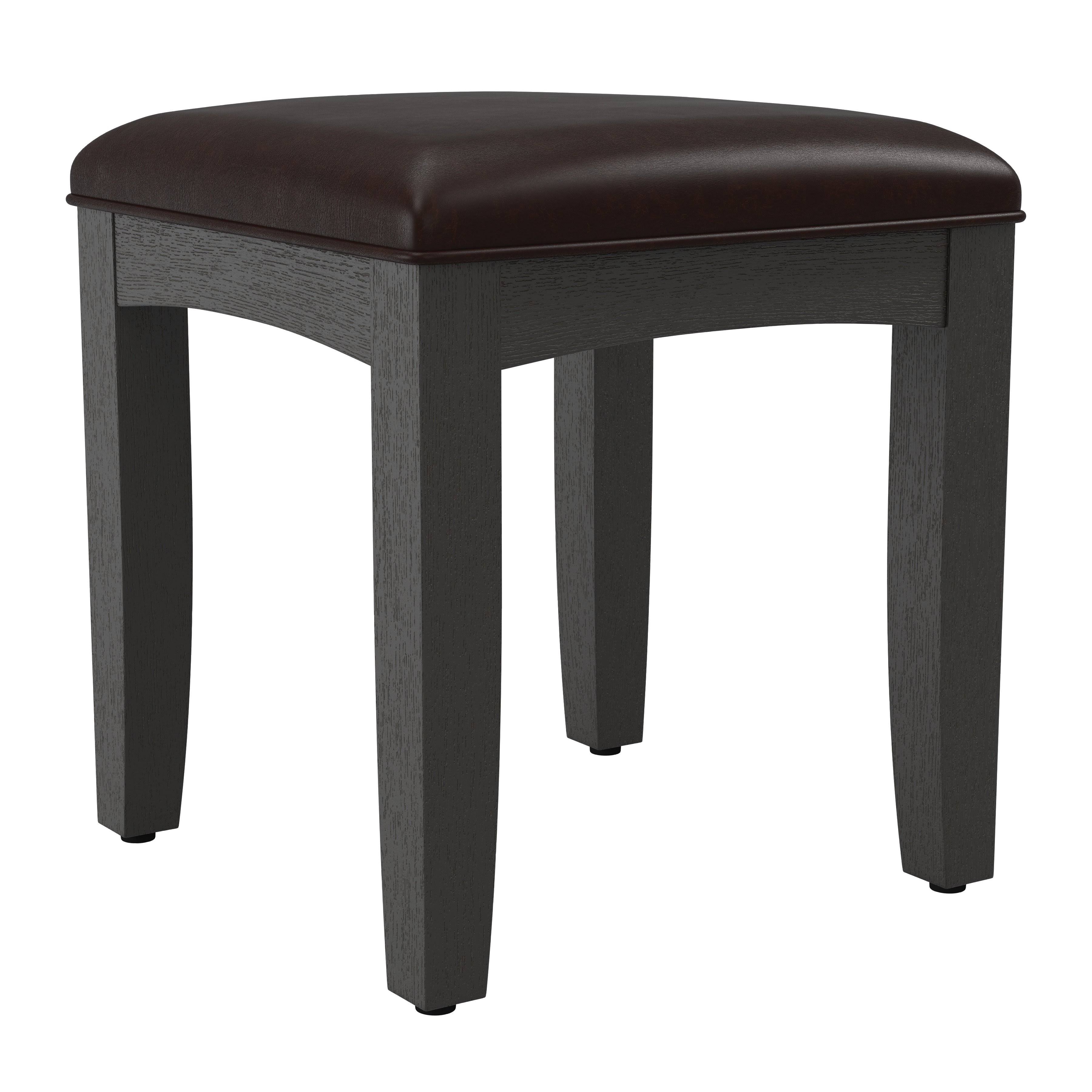 Inspired by Bassett Farmhouse Basics Bench for Vanity in Rustic Black