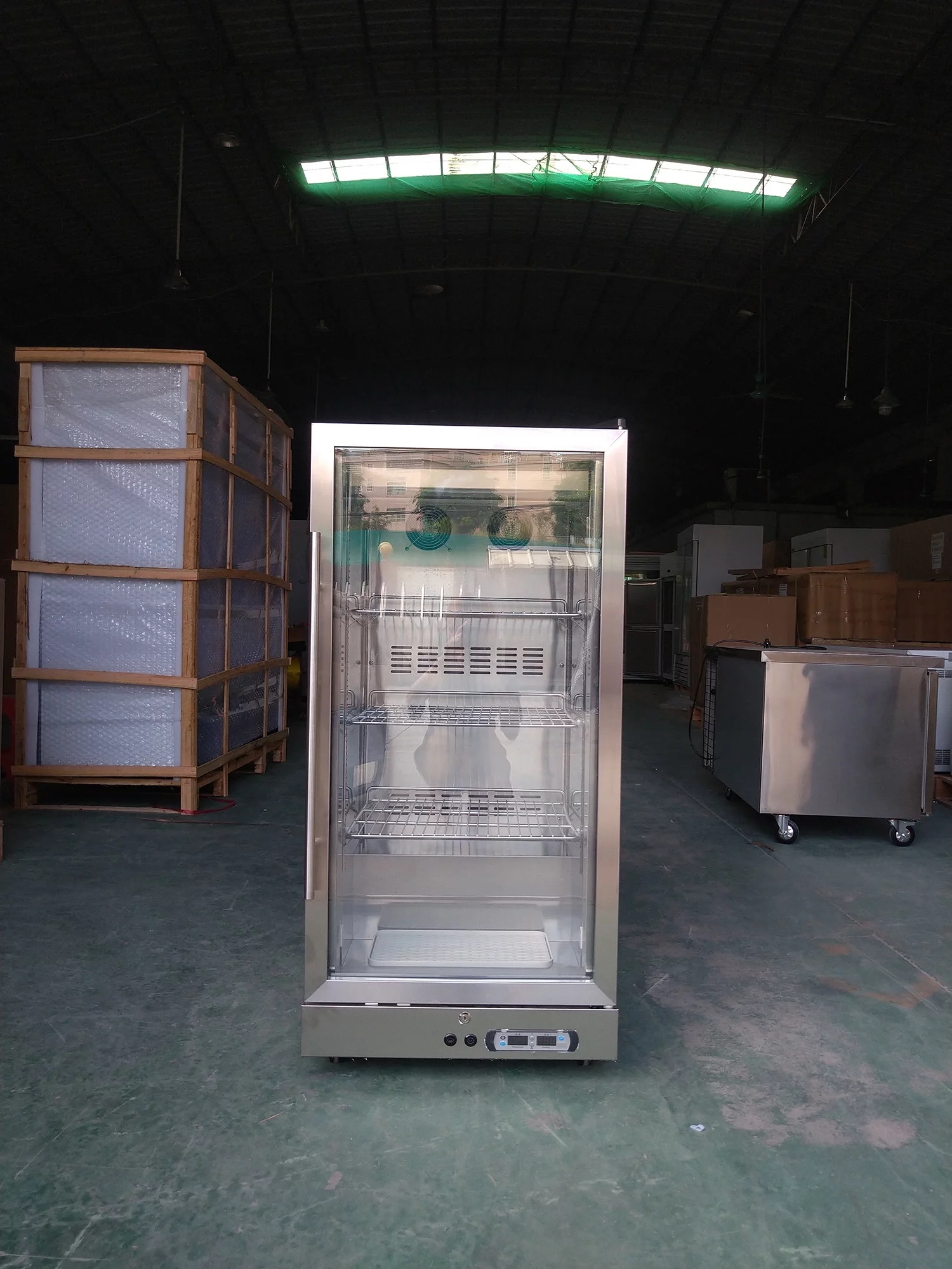 Kolice Commercial Dry Aging Beef Fridge Showcase, Steak Aging Cabinet, Beef Display Fridge-268L,4 Tiers