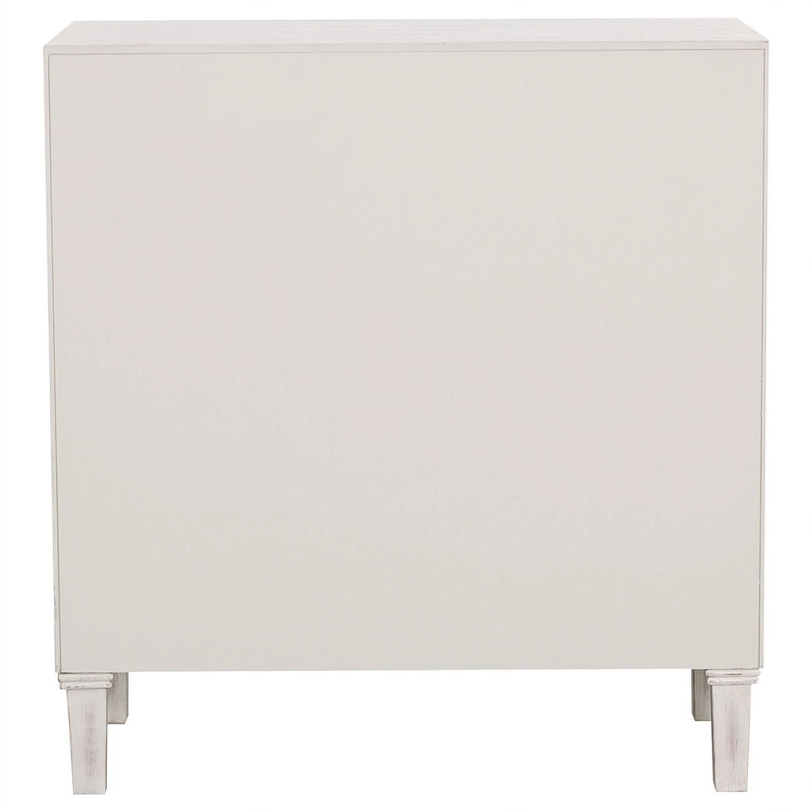 Clarkia Accent Cabinet with Floral Carved Door White