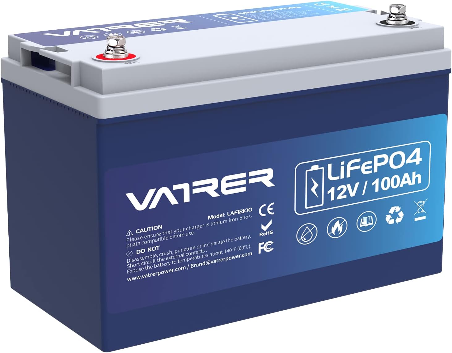 12V 200AH Lithium Iron LiFePO4 Deep Cycle Battery, Built-in 200A BMS, 2000+ Cycles Rechargeable Lithium Ion Battery, Perfect for RV/Camper, Solar, Marine, Overland/Van, and Off Grid Applications