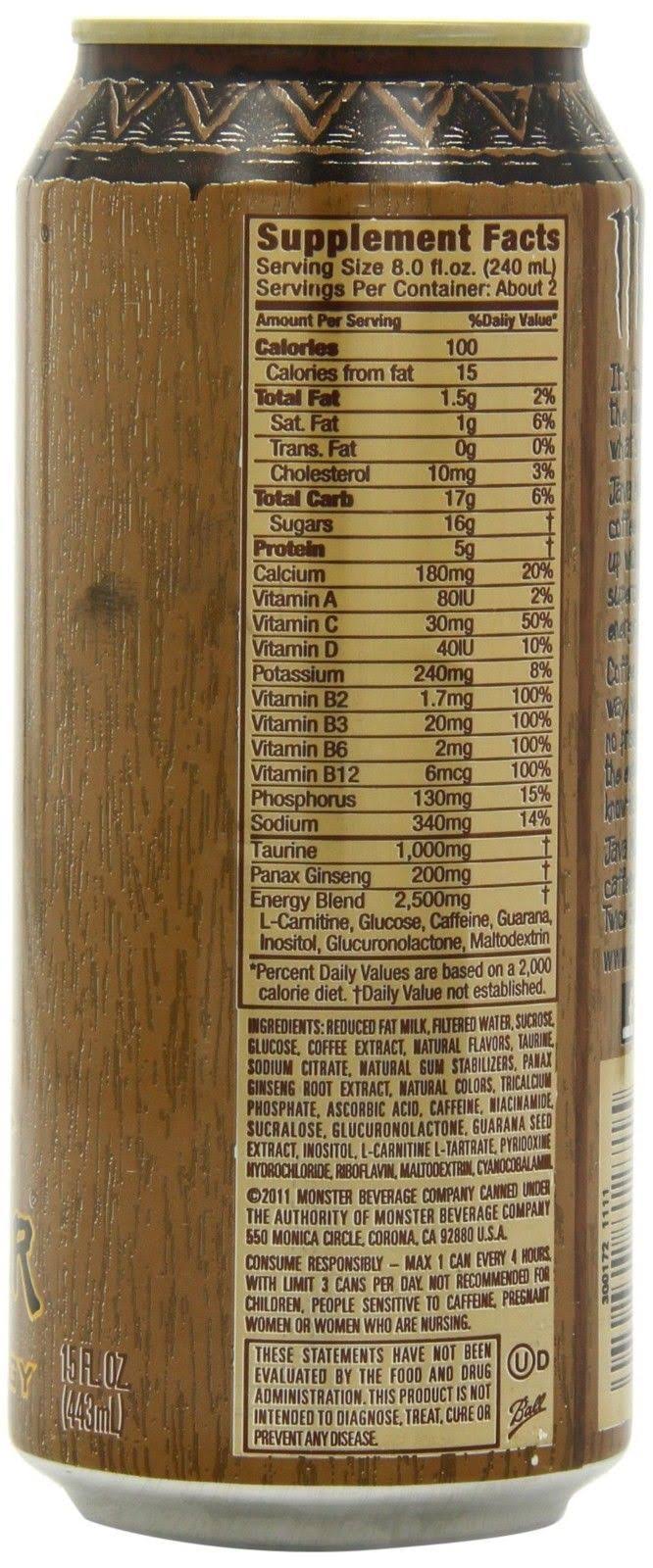 Java Monster Loca Moca, Coffee + Energy Drink, 15 Ounce (Pack of 12)