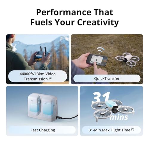 DJI Flip With RC 2 Screen Remote Controller, Follow Me Drone With 4K UHD Camera for Adults, Under 249 g, 3-Axis Gimbal Stabilization, 44000ft/13km Video Transmission, Palm Takeoff, 31-Min Flight Time