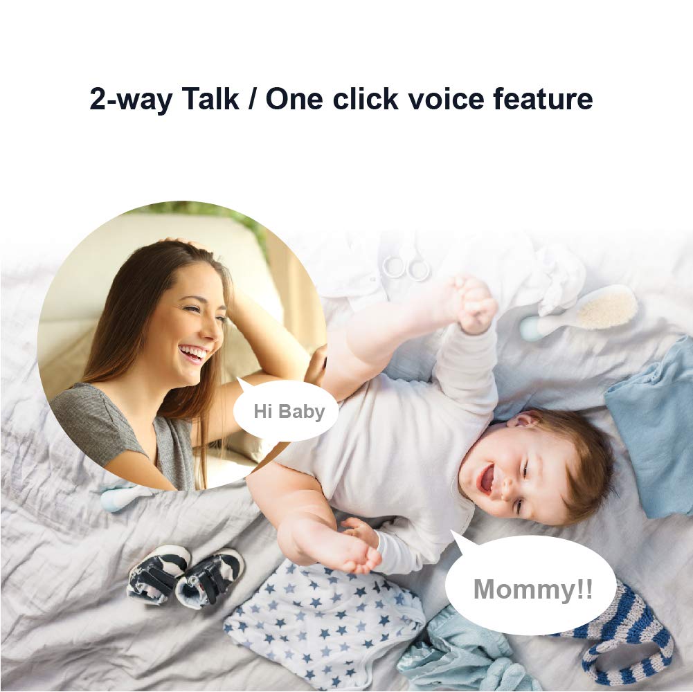 nannio Hero2 Video Baby Monitor with Camera and Audio, Two-Way Talk, Auto Night Vision, Voice Activation, 5 Lullabies, 985ft Range, Long Battery Life, Non-WiFi, Baby Shower Gifts, 2 Years Warranty