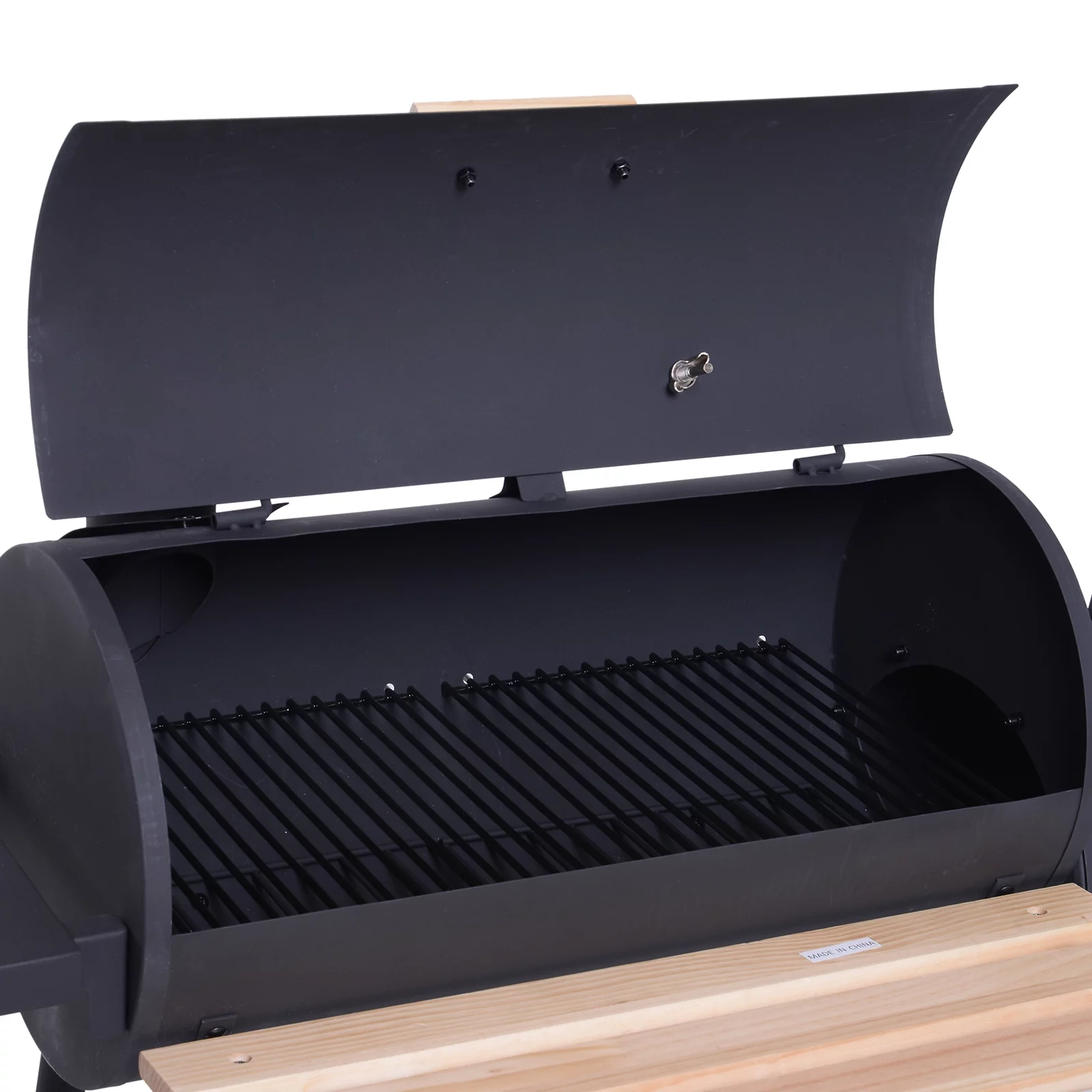 Outsunny 48" Steel Portable Backyard Charcoal BBQ Grill and Offset Smoker Combo with Wheels