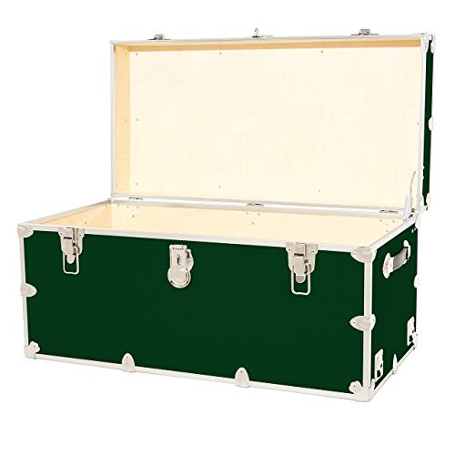 Rhino Trunk & Case XXL Leather Embossed Vinyl Trunk with Removable Wheels, College, Home & Office Storage 36"x18"x18" (Purple)