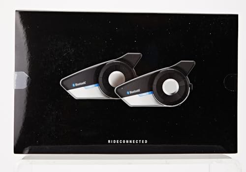 Sena 20S EVO Motorcycle Bluetooth Headset Communication System with HD Speakers,Black SC-A0325 High Definition Speakers