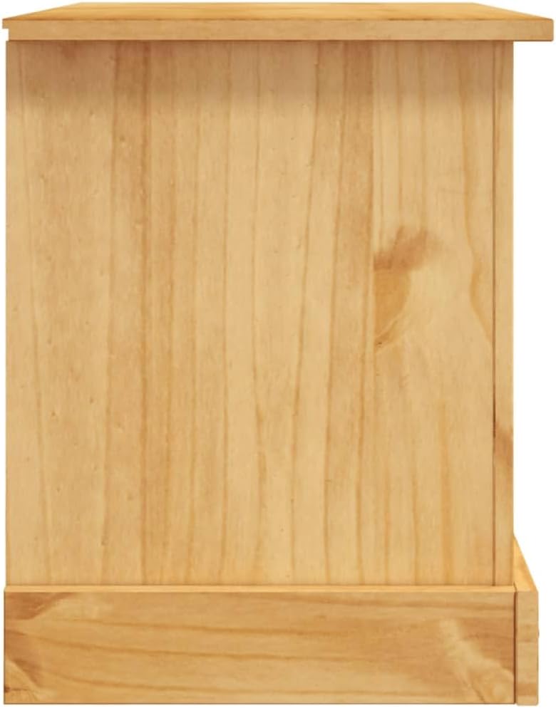 TV Stand, Tv Tray Center Console Low Tv Stand Retro Tv Stand Suitable for Entryway Small Spaces Bedroom Living Room Mexican Pine Corona Range 35.8"x16.9"x22"