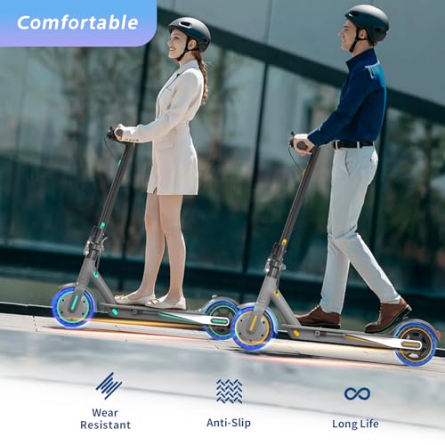 Electric Scooter for Adults, 19Mph, 15/21 Miles Range, Aluminum Alloy E-Scooter with 8.5" Honeycomb Tire, Foldable Escooter with Dual Braking System and App Control