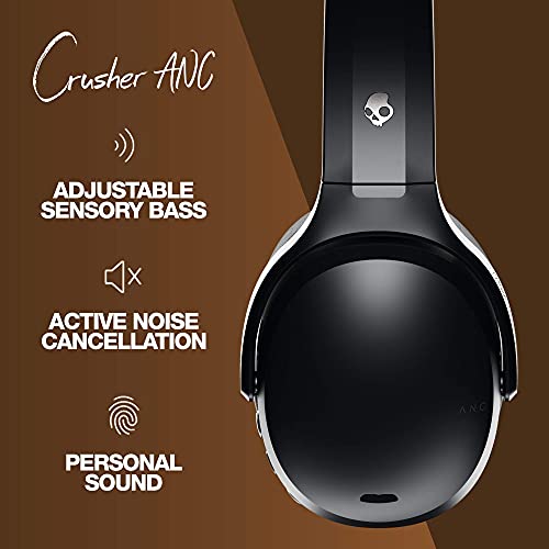 Skullcandy Crusher ANC Personalized Noise Canceling Wireless Headphone - Black/Tan (Renewed)