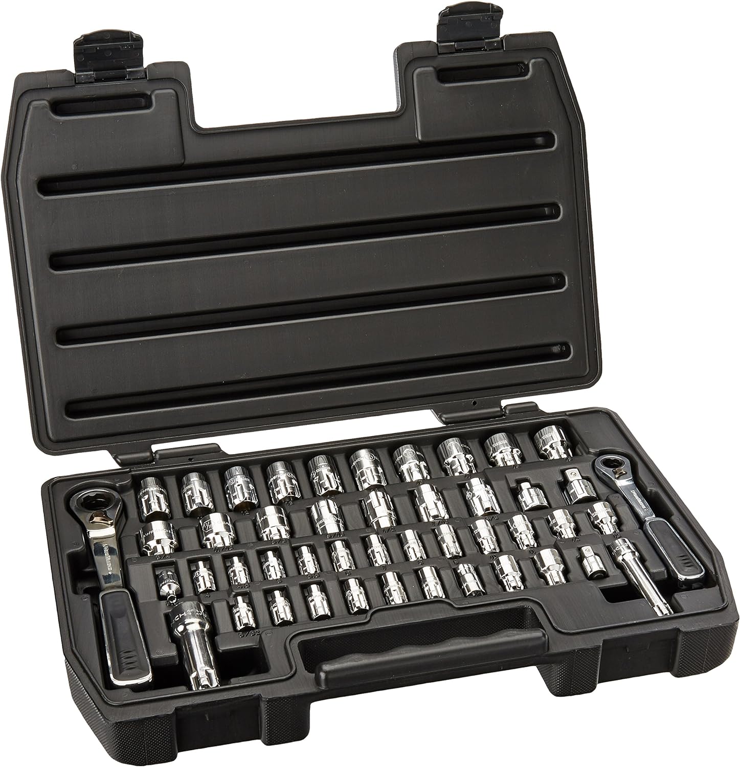 GEAR RATCHET 46 Pc. 1/4" & 3/8" Drive 6 Pt. Pass-Thru™ Mechanics Tool Set, SAE/Metric - 8946